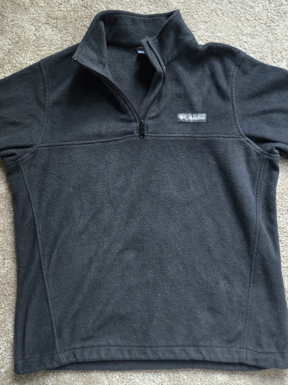 Columbia Men's Black Quarter-Zip Fleece Pullover